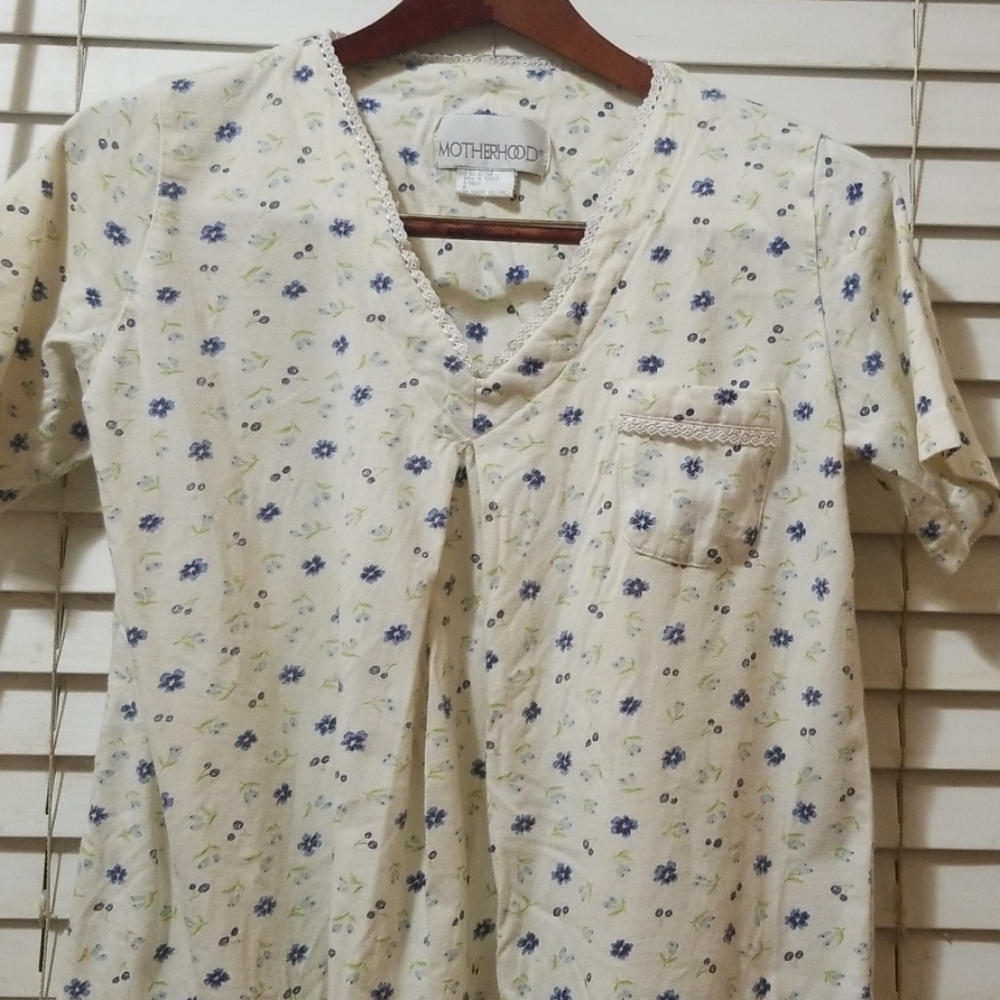MOTHER MATERNITY NURSING GOWN 100% COTTON SZ M - Picture 6 of 6